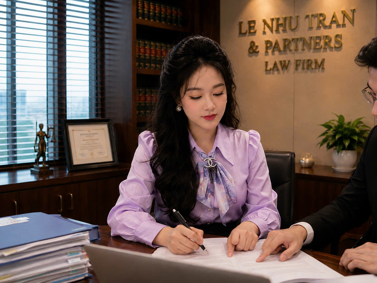 LS Lê Như Trân đang giải thích Hợp đồng cho khách hàng